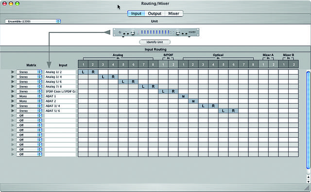 blank The Ensemble incorporates an onboard mixing DSP.
